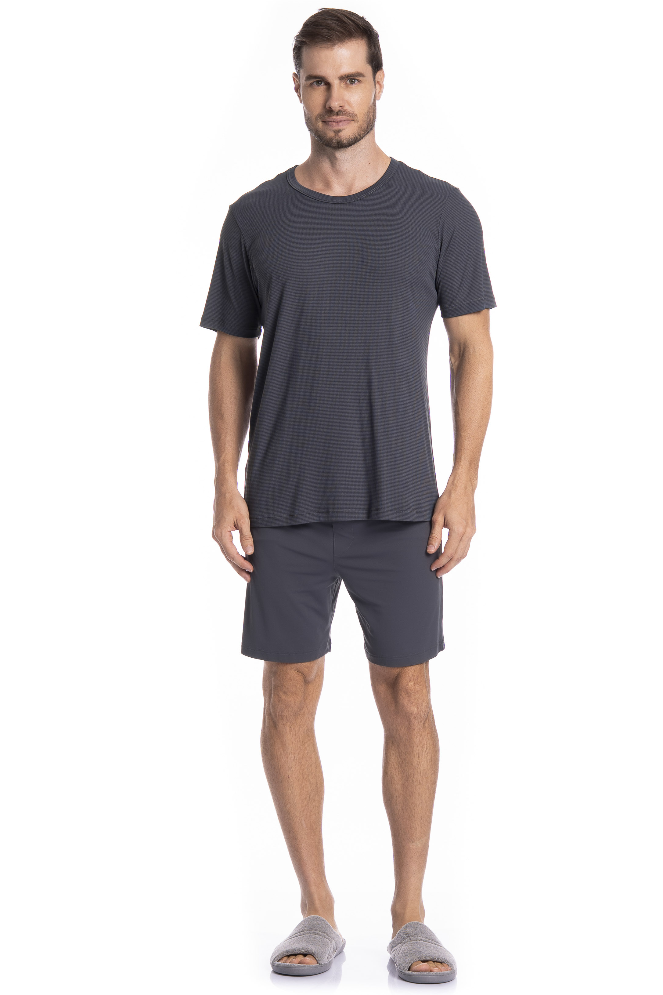 Pijama Masculino Curto Vicente Tombini - Imagem 3 - Mobile