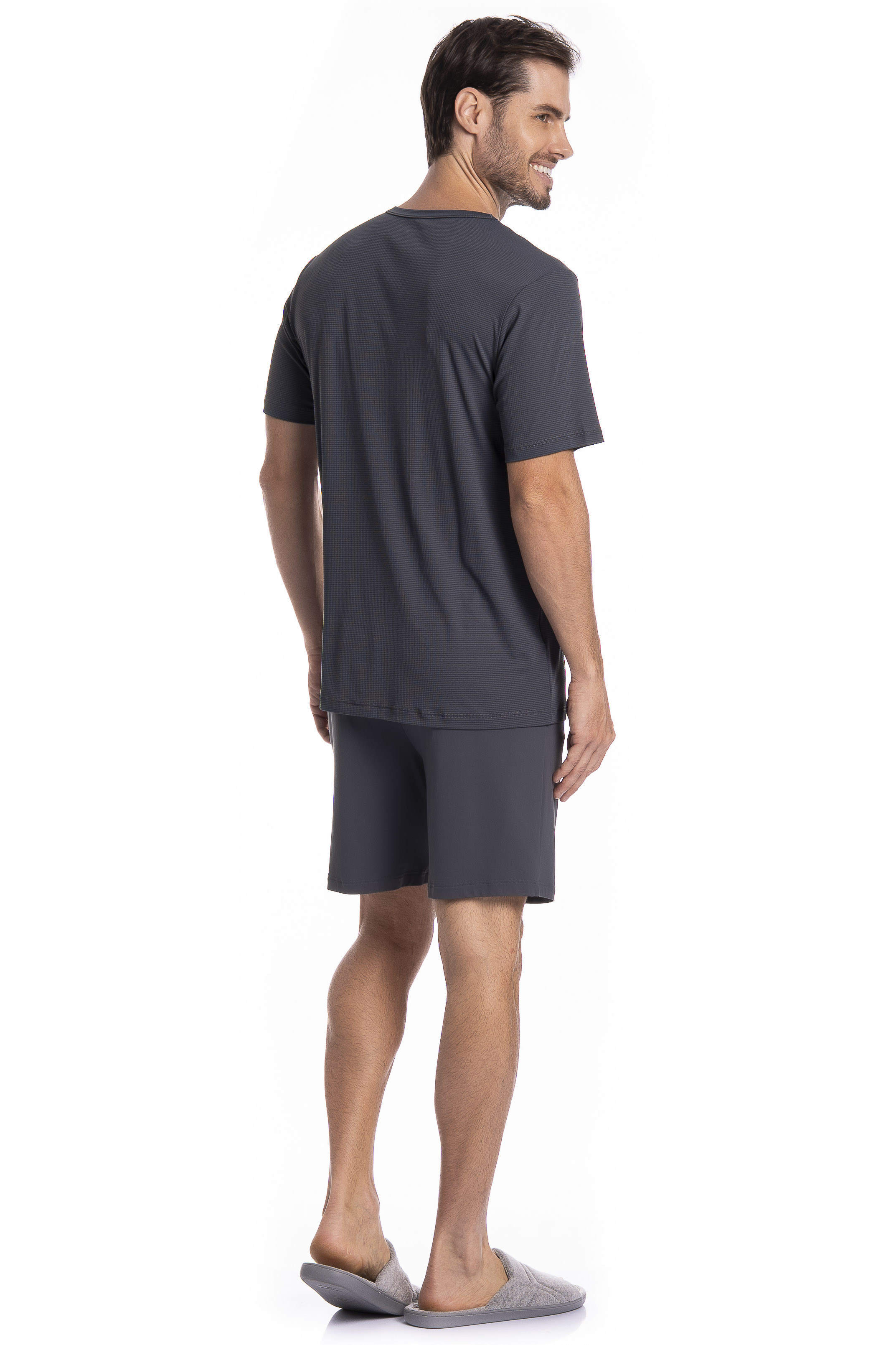 Pijama Masculino Curto Vicente Tombini - Imagem 4 - Mobile