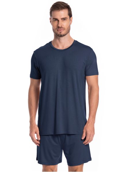 Camiseta Masculina Turim Tombini Azul-marinho - Imagem 1