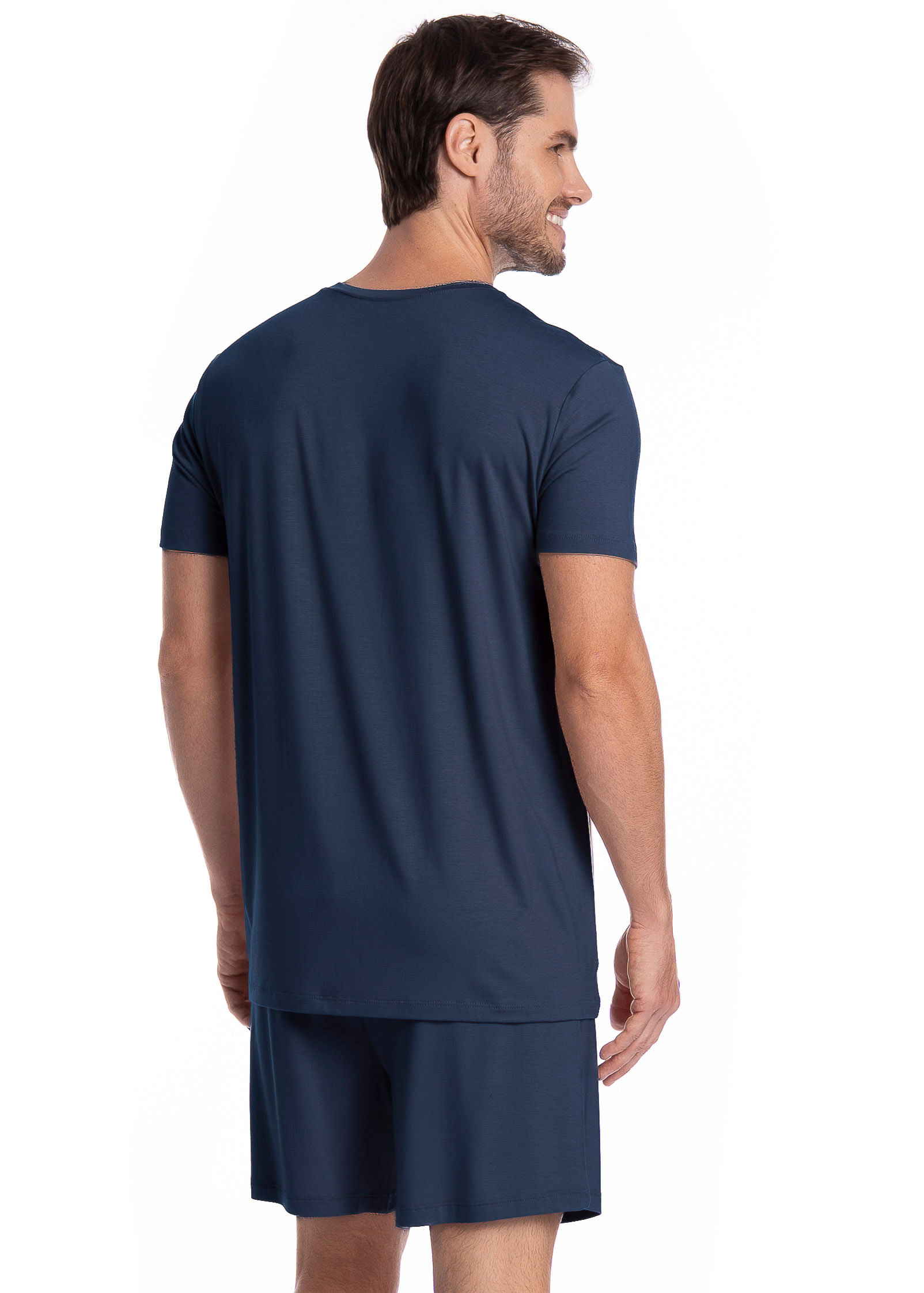 Camiseta Masculina Turim Tombini Azul-marinho - Imagem 2
