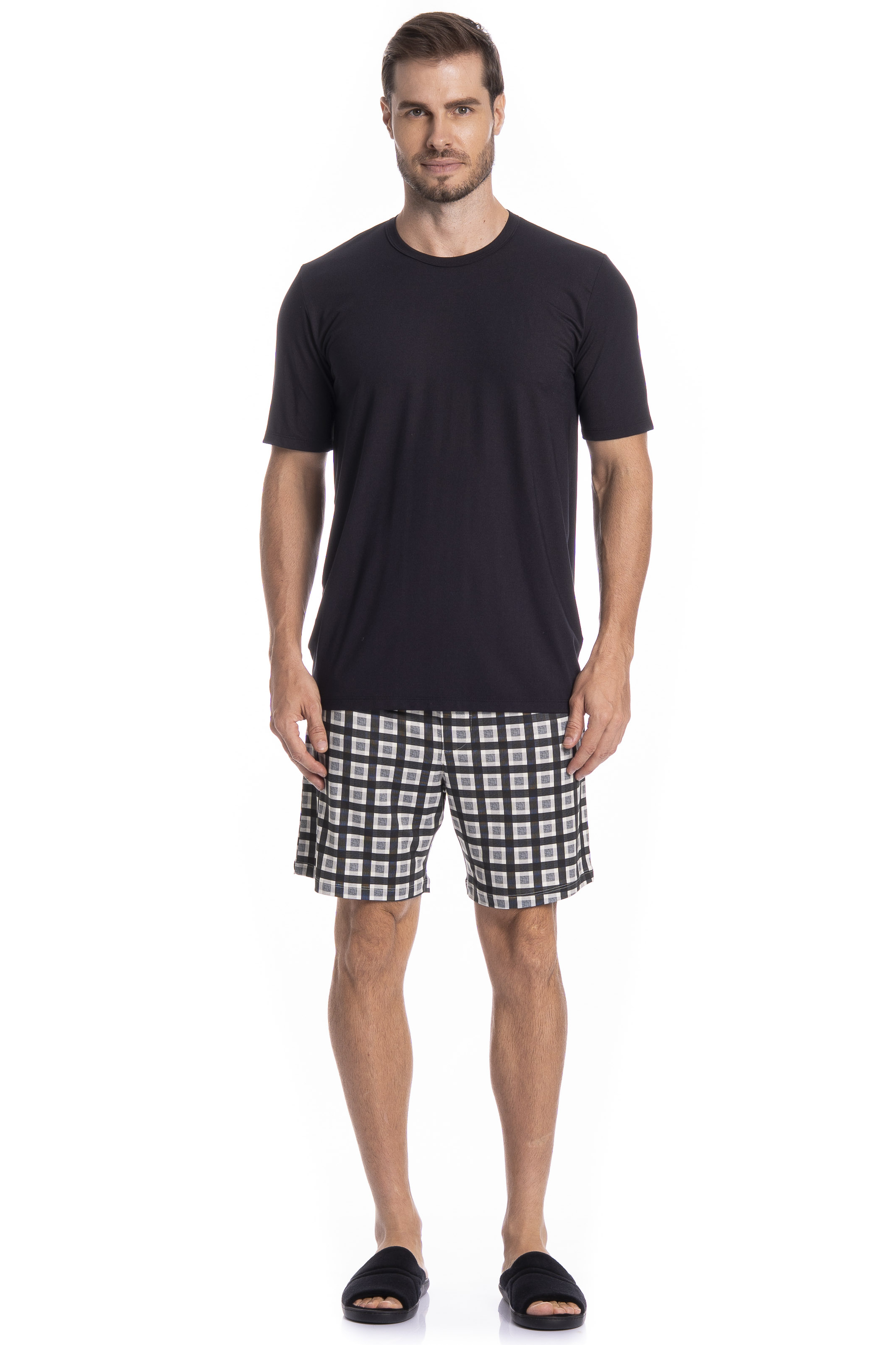Pijama Masculino Curto Pietro Tombini - Imagem 3 - Mobile