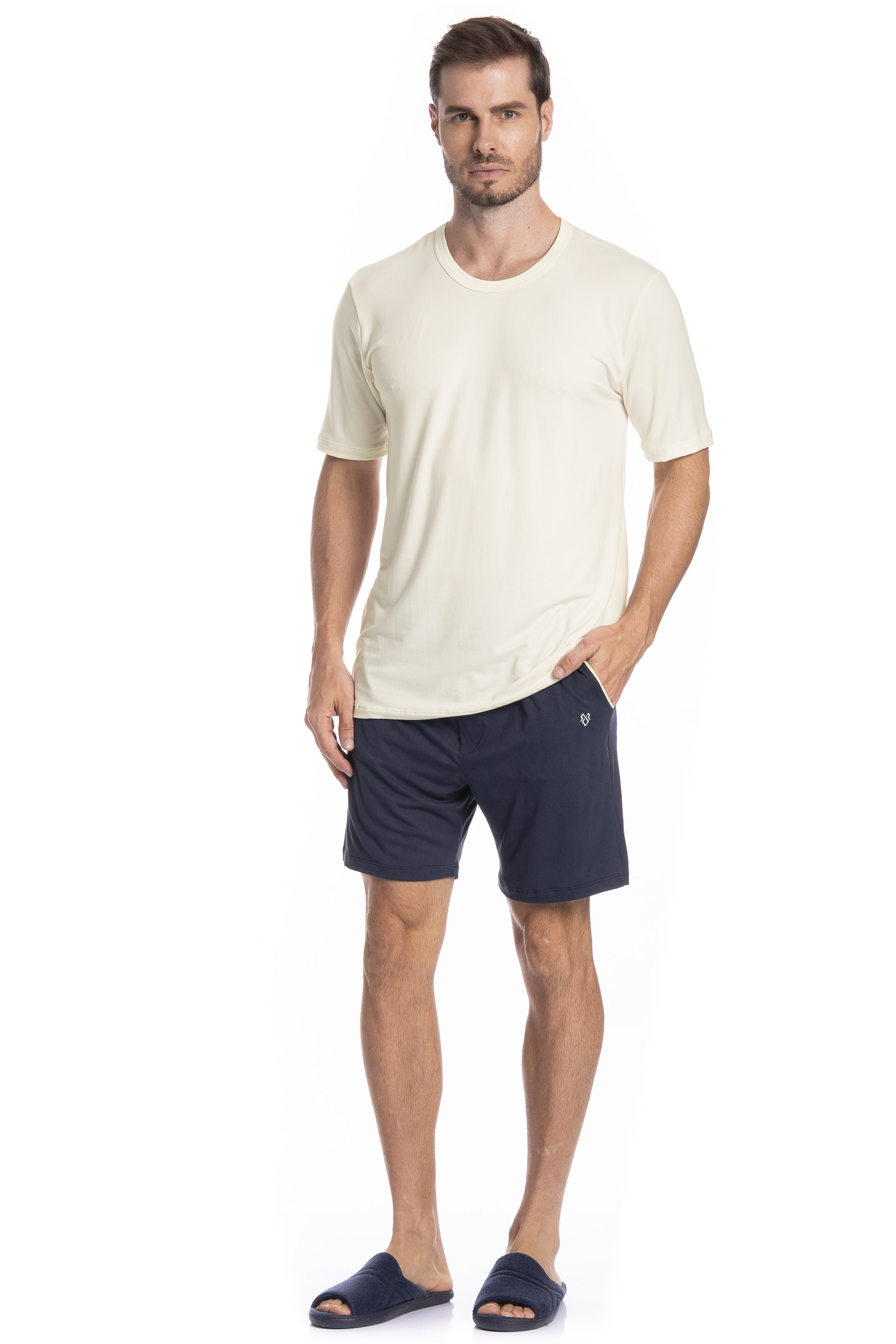 Pijama Masculino Curto Henri Tombini - Imagem 3 - Mobile