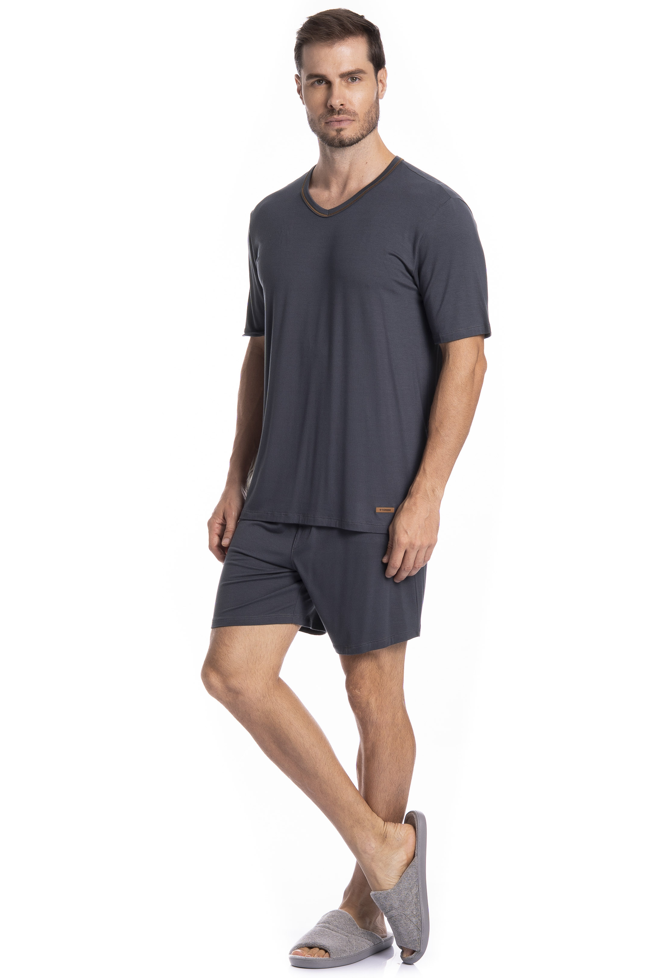 Pijama Masculino Curto New Romeu Tombini - Imagem 3 - Mobile