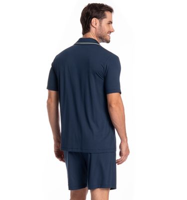 Pijama Masculino Americano Curto New Romeu Tombini - Imagem 2 - Mobile