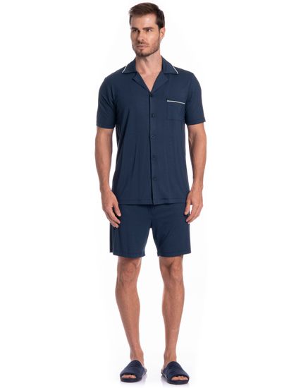 Pijama Masculino Americano Curto New Romeu Tombini - Imagem 3 - Desktop