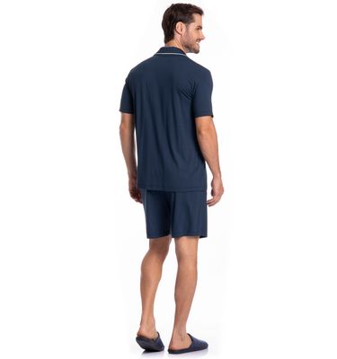 Pijama Masculino Americano Curto New Romeu Tombini - Imagem 4 - Mobile