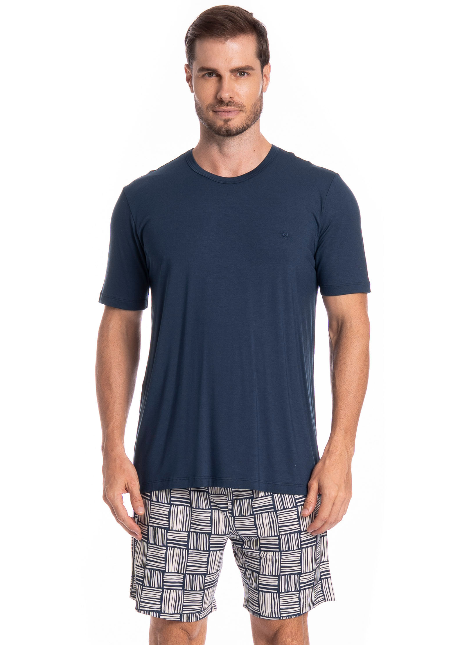 Pijama Masculino Curto Bernardo Tombini - Imagem 1