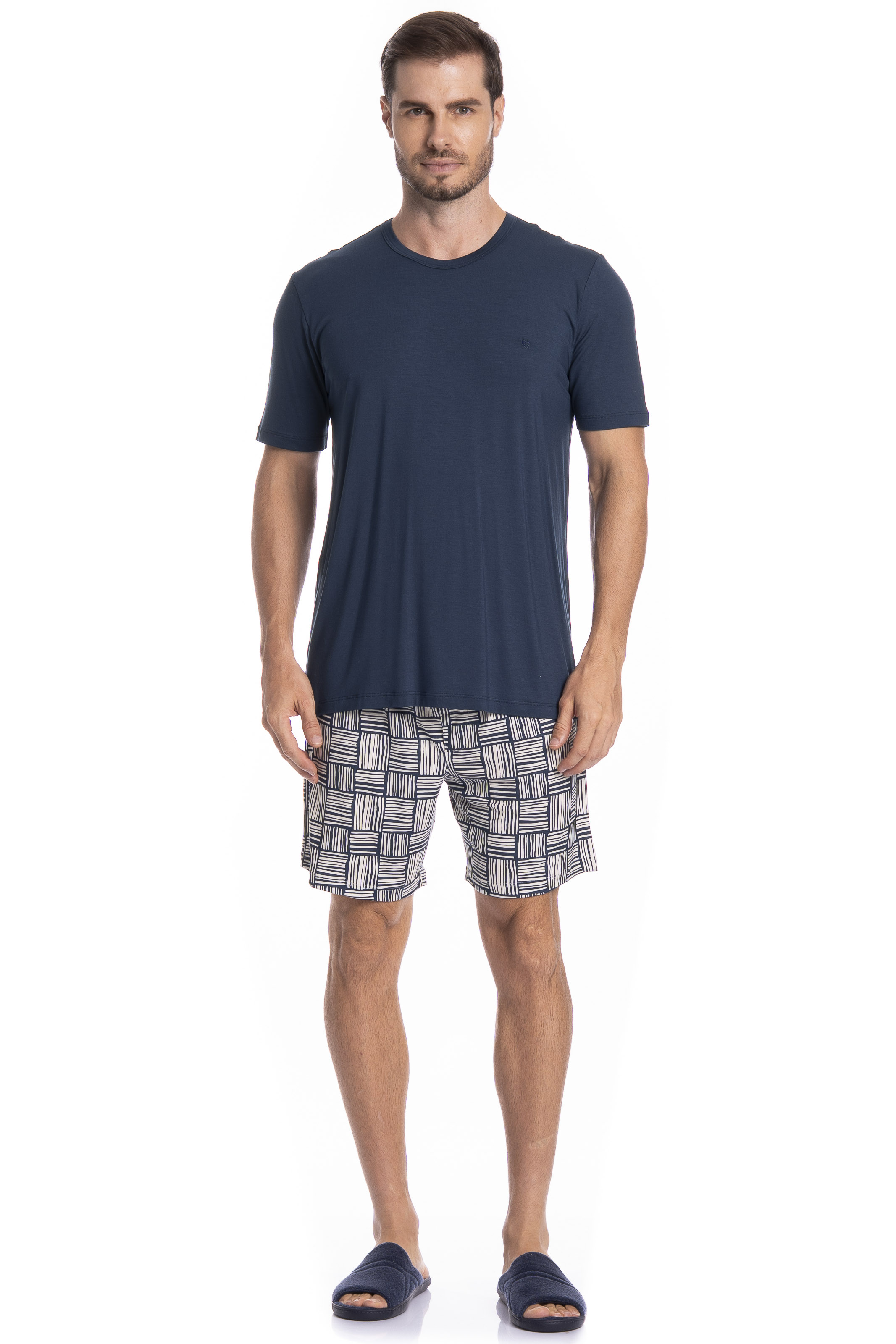 Pijama Masculino Curto Bernardo Tombini - Imagem 3 - Mobile