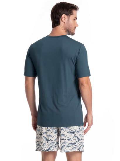 Pijama Masculino Curto Joaquim Tombini - Imagem 2 - Desktop