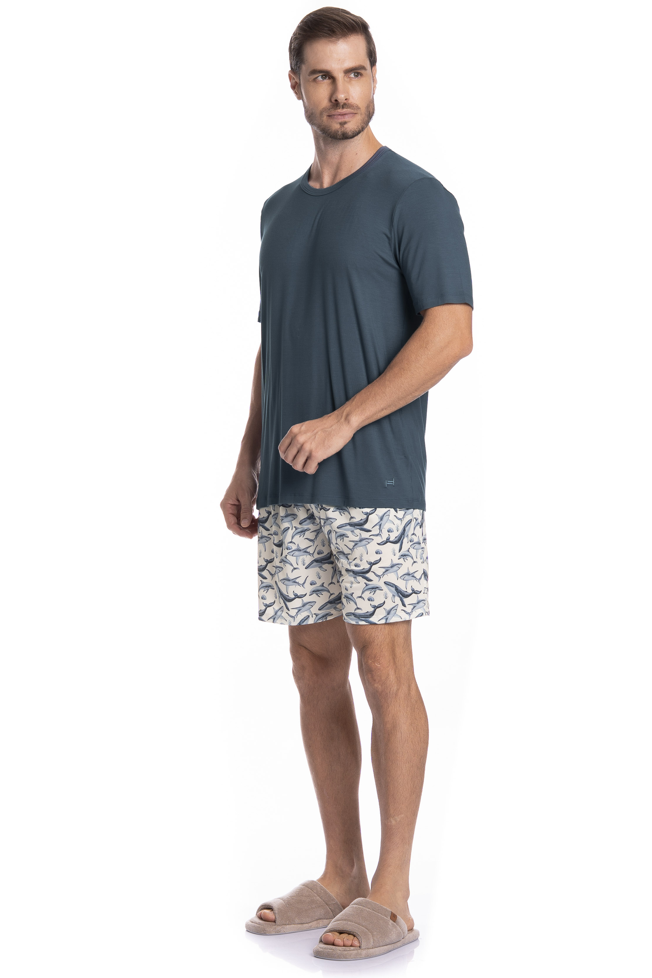 Pijama Masculino Curto Joaquim Tombini - Imagem 3 - Mobile