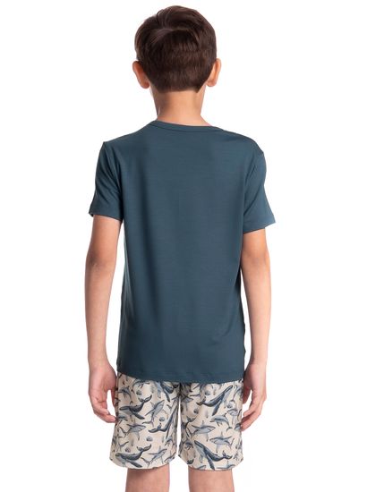 Pijama Infantil Masculino Curto Joaquim - Imagem 2 - Desktop