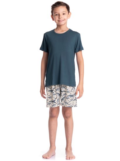 Pijama Infantil Masculino Curto Joaquim - Imagem 3 - Desktop