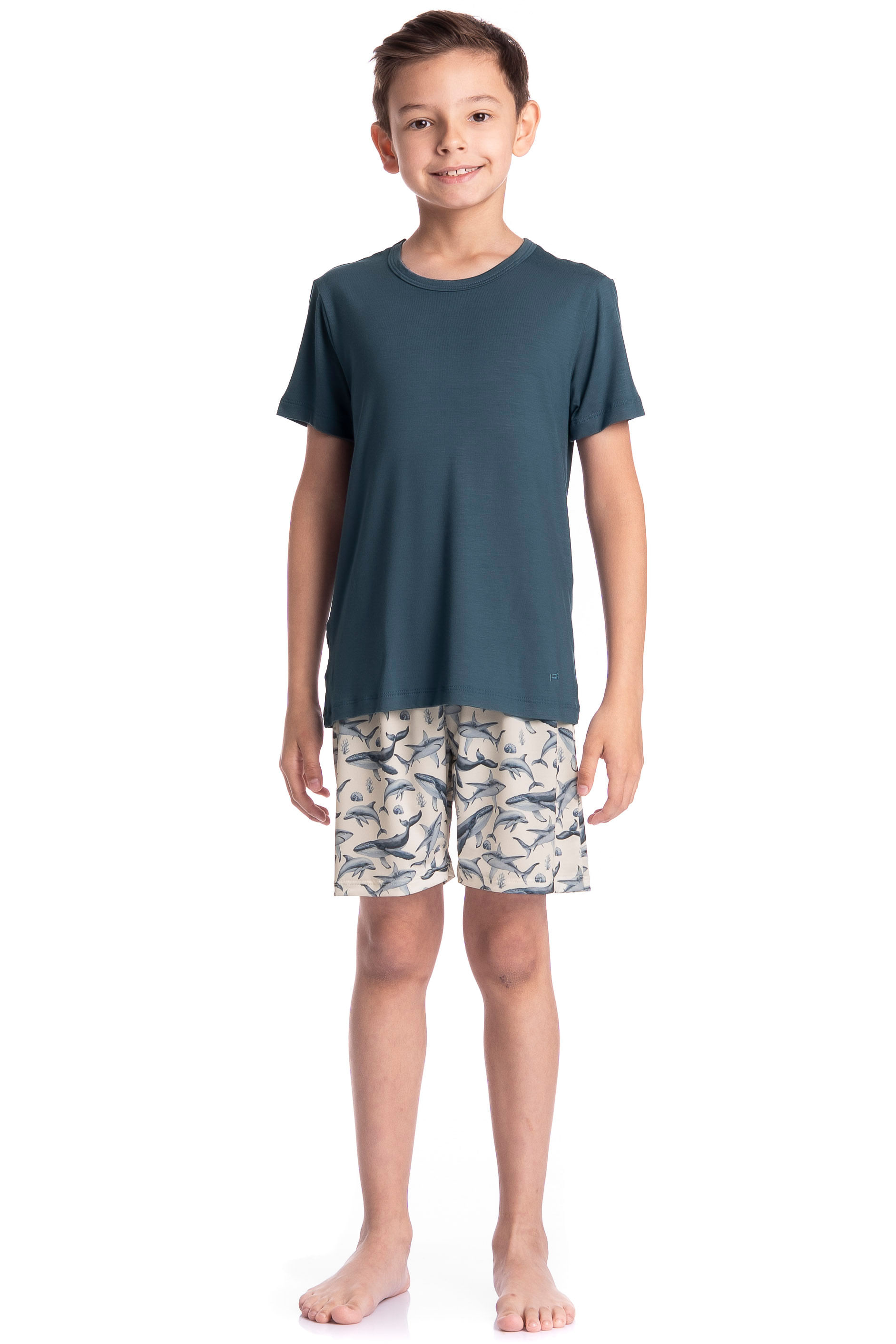 Pijama Infantil Masculino Curto Joaquim - Imagem 3 - Mobile