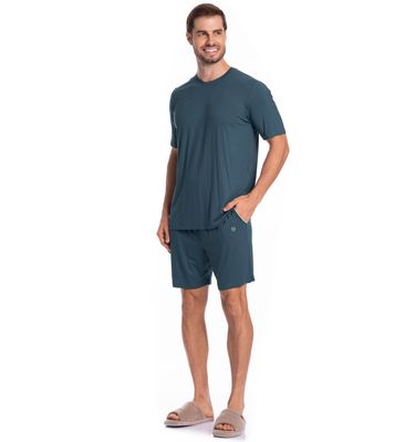 Pijama Masculino Curto Com Bolso Lucca Tombini - Imagem 3 - Mobile