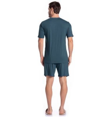 Pijama Masculino Curto Com Bolso Lucca Tombini - Imagem 4 - Mobile