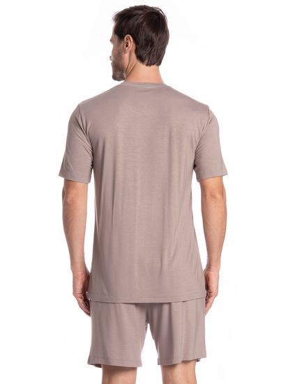 Pijama Masculino Curto Com Bolso Lucca Tombini - Imagem 2 - Desktop