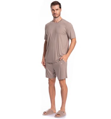 Pijama Masculino Curto Com Bolso Lucca Tombini - Imagem 3 - Mobile
