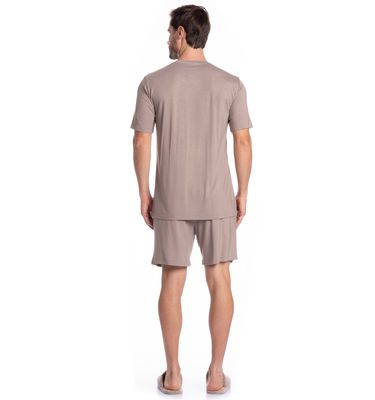 Pijama Masculino Curto Com Bolso Lucca Tombini - Imagem 4 - Mobile