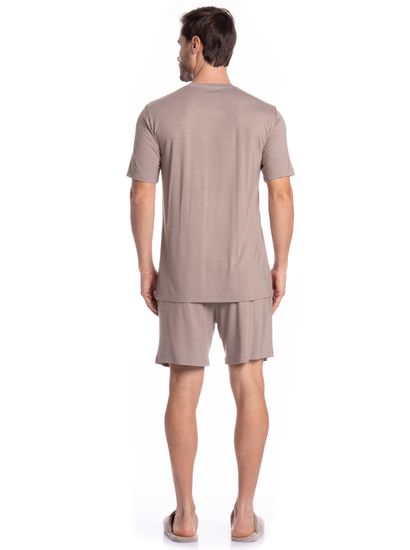 Pijama Masculino Curto Com Bolso Lucca Tombini - Imagem 4 - Desktop