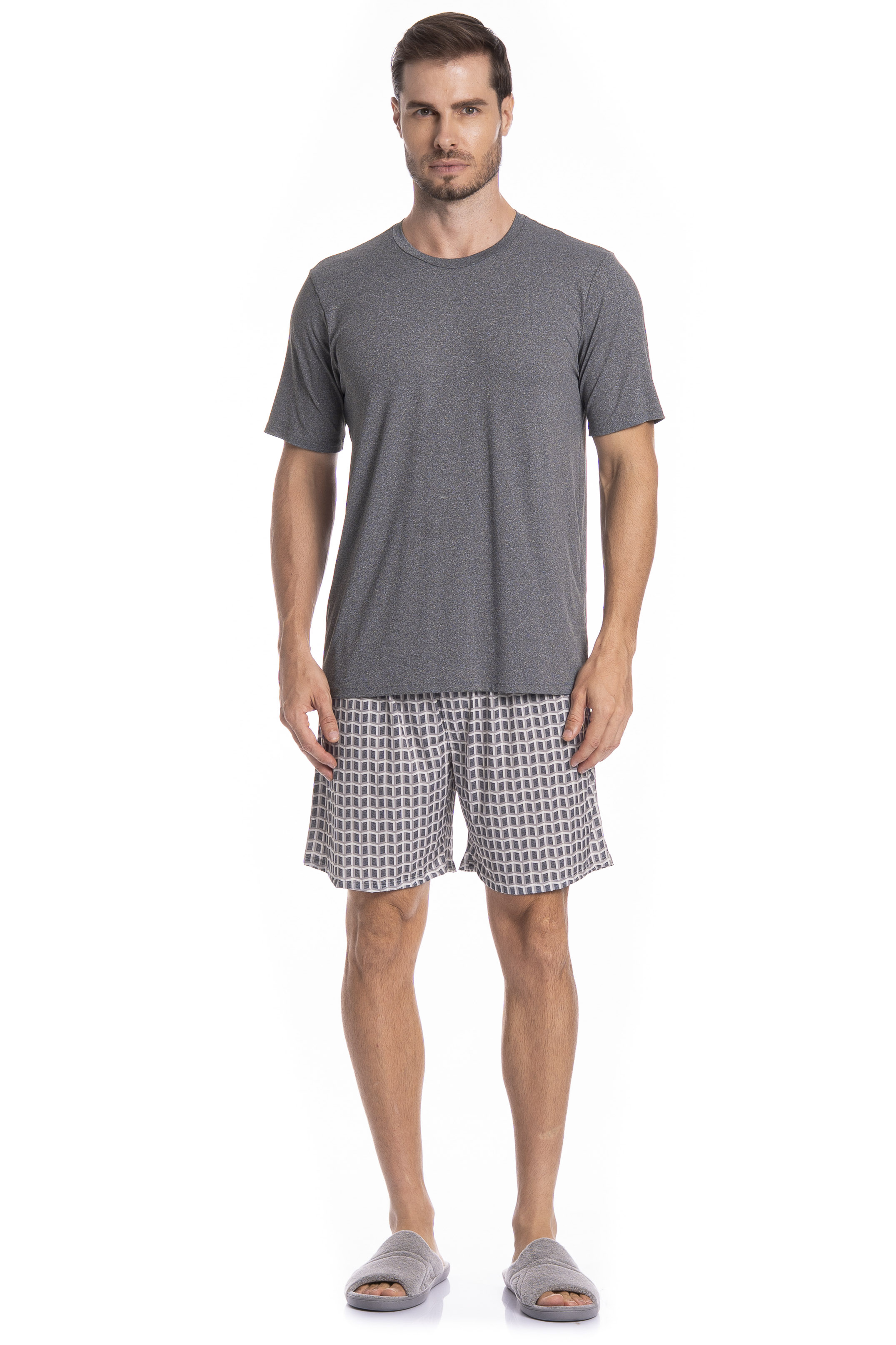 Pijama Masculino Curto Manuel Tombini - Imagem 3 - Mobile