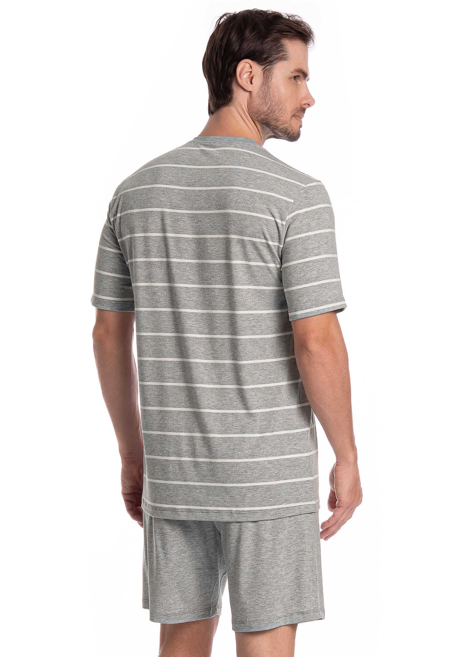 Pijama Masculino Curto Henrique Tombini - Imagem 2 - Mobile