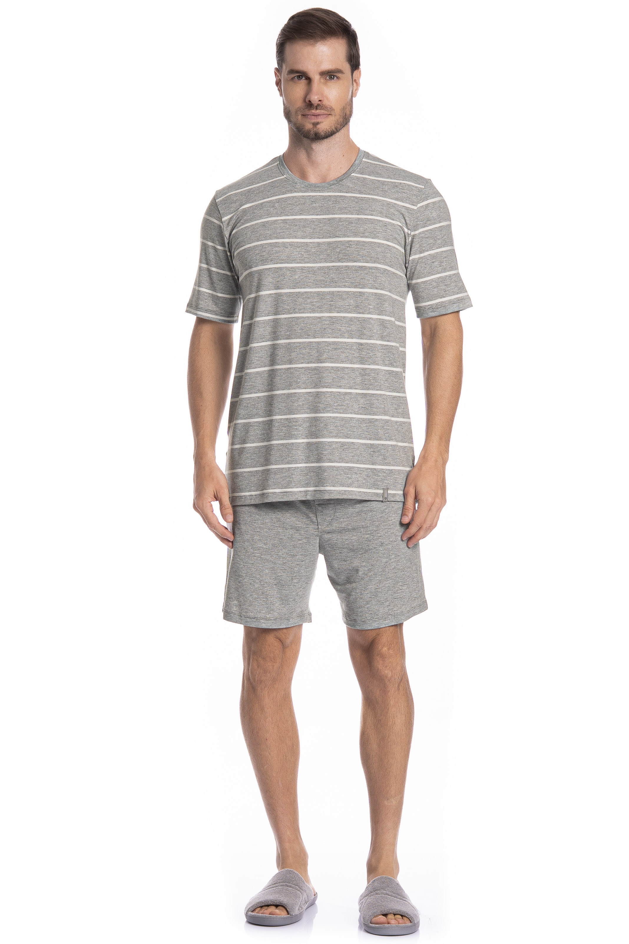 Pijama Masculino Curto Henrique Tombini - Imagem 3 - Mobile