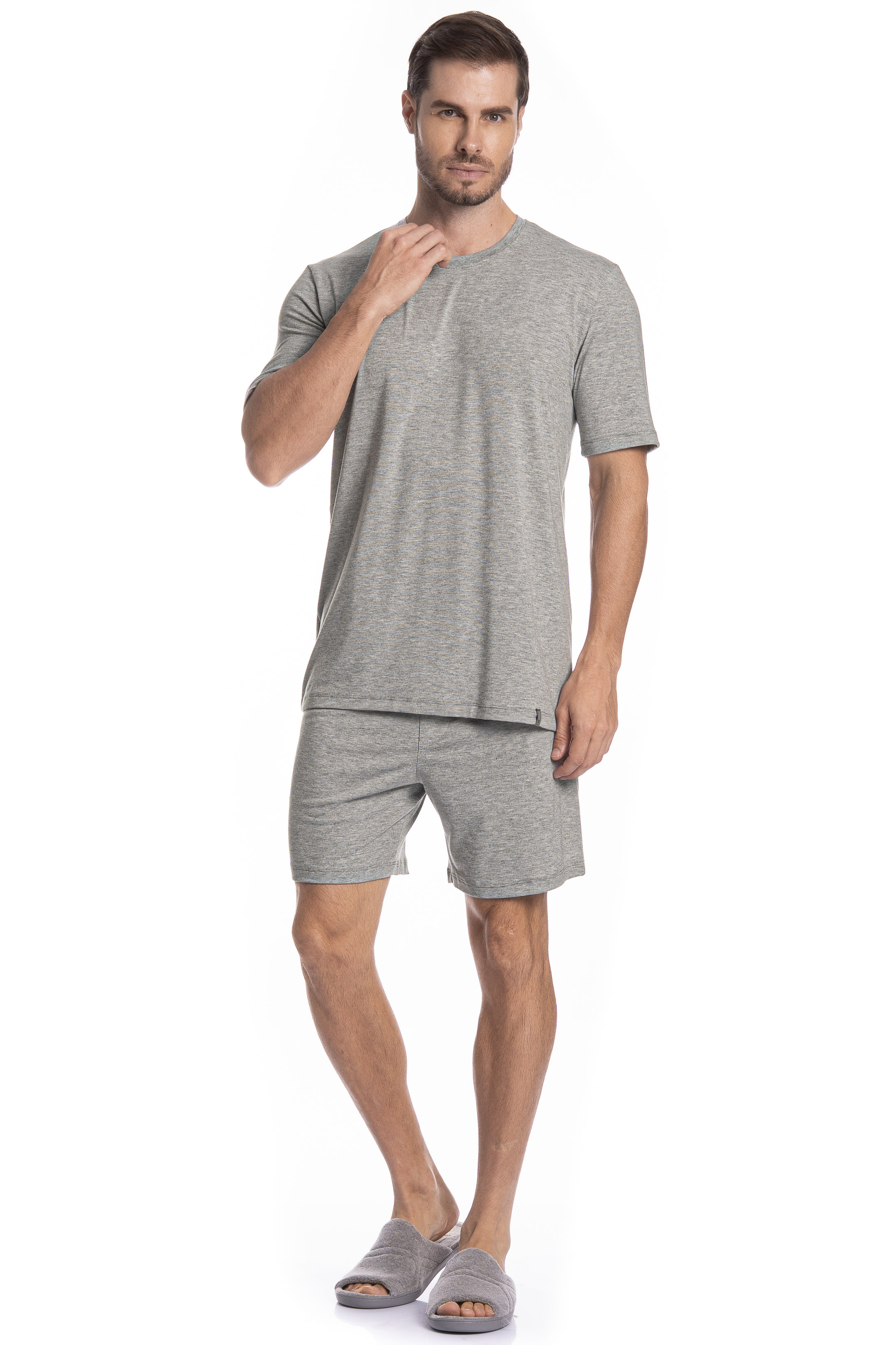 Pijama Masculino Curto Henrique Tombini - Imagem 3 - Mobile