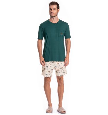 Pijama Masculino Curto Turtle Tombini - Imagem 3 - Mobile