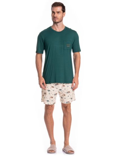 Pijama Masculino Curto Turtle Tombini - Imagem 3 - Desktop