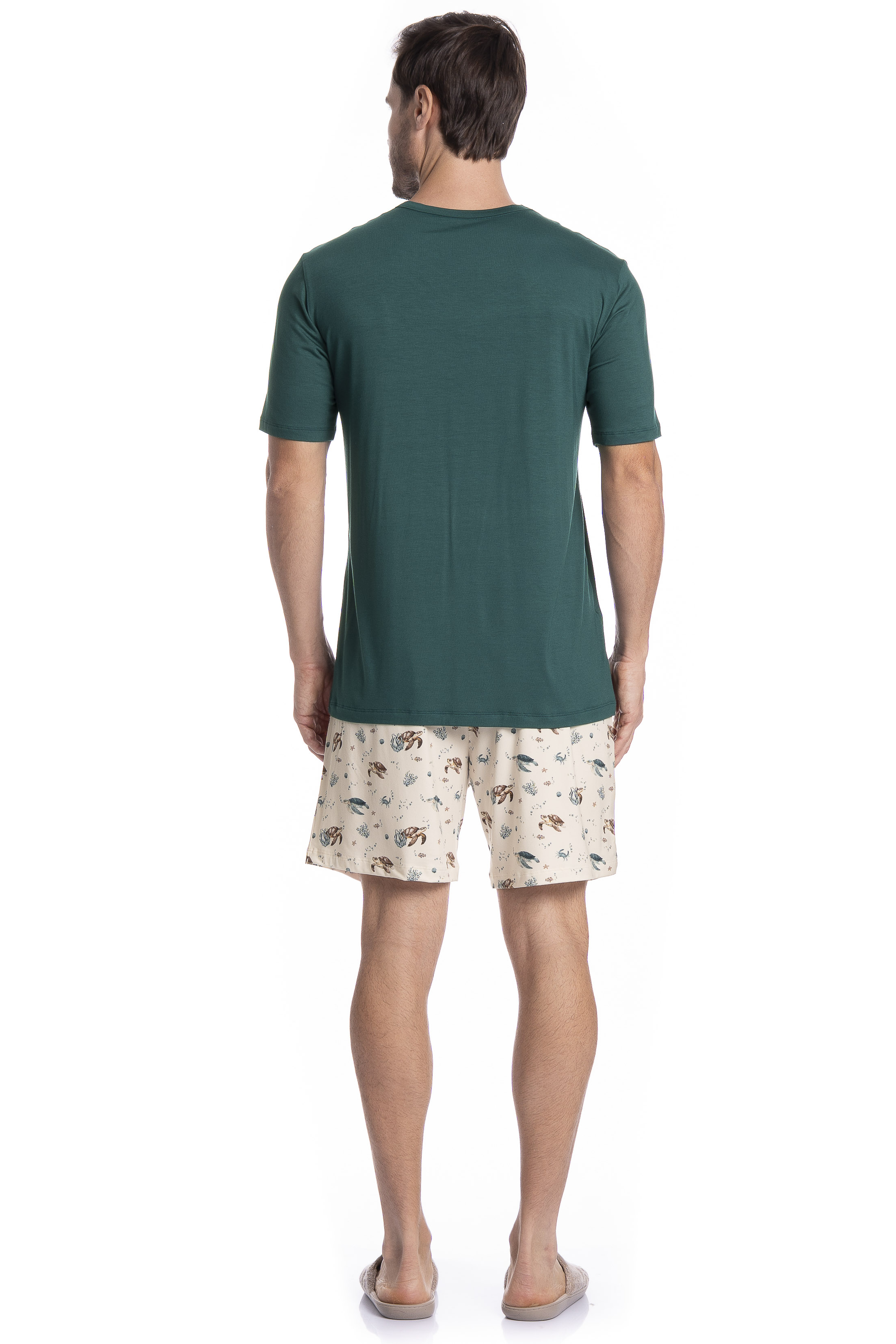 Pijama Masculino Curto Turtle Tombini - Imagem 4 - Mobile