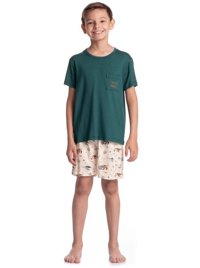 Pijama Infantil Masculino Curto Turtle - Imagem 3 - Desktop
