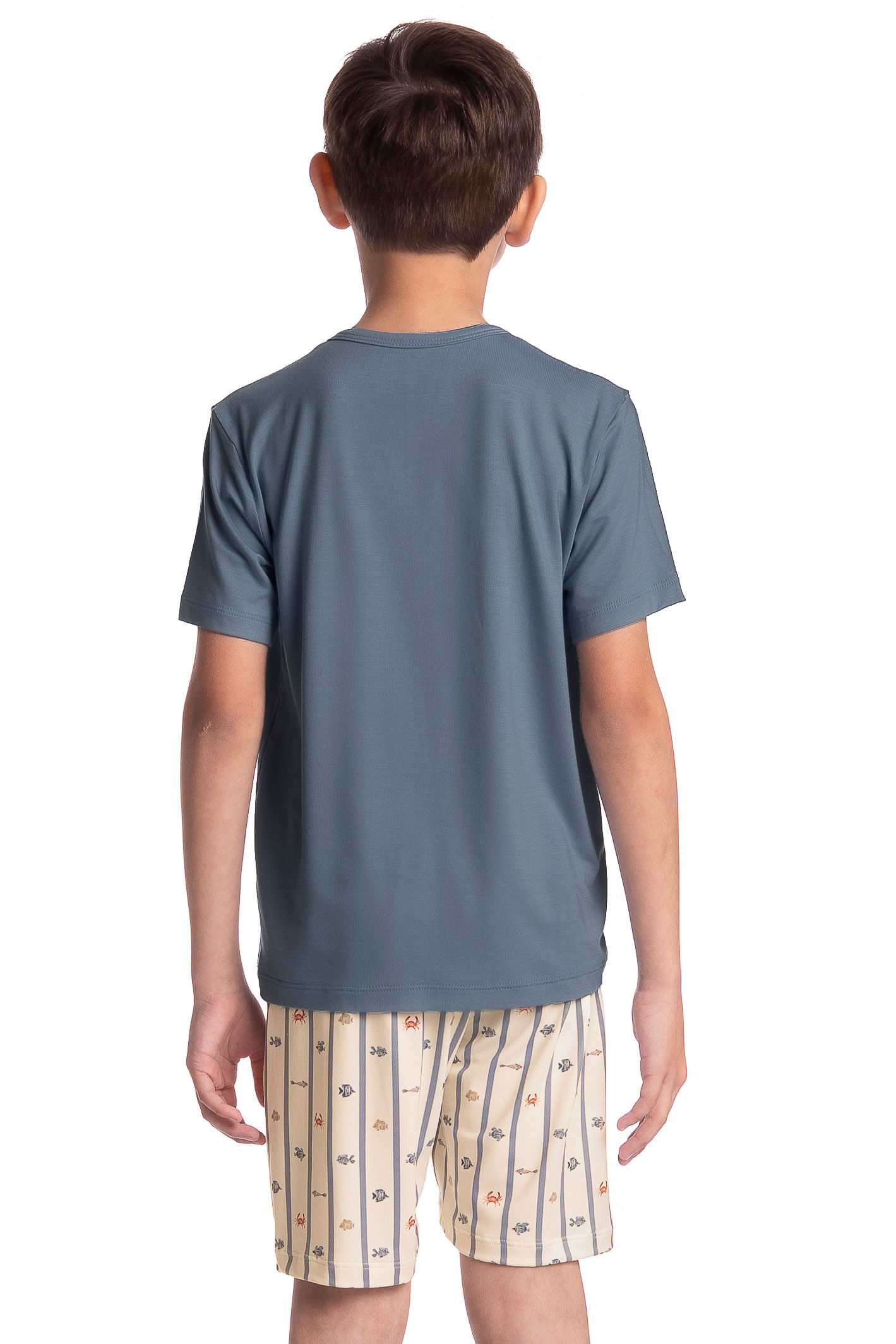 Pijama Infantil Masculino Curto Ocean - Imagem 2 - Mobile