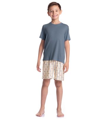 Pijama Infantil Masculino Curto Ocean - Imagem 3 - Mobile