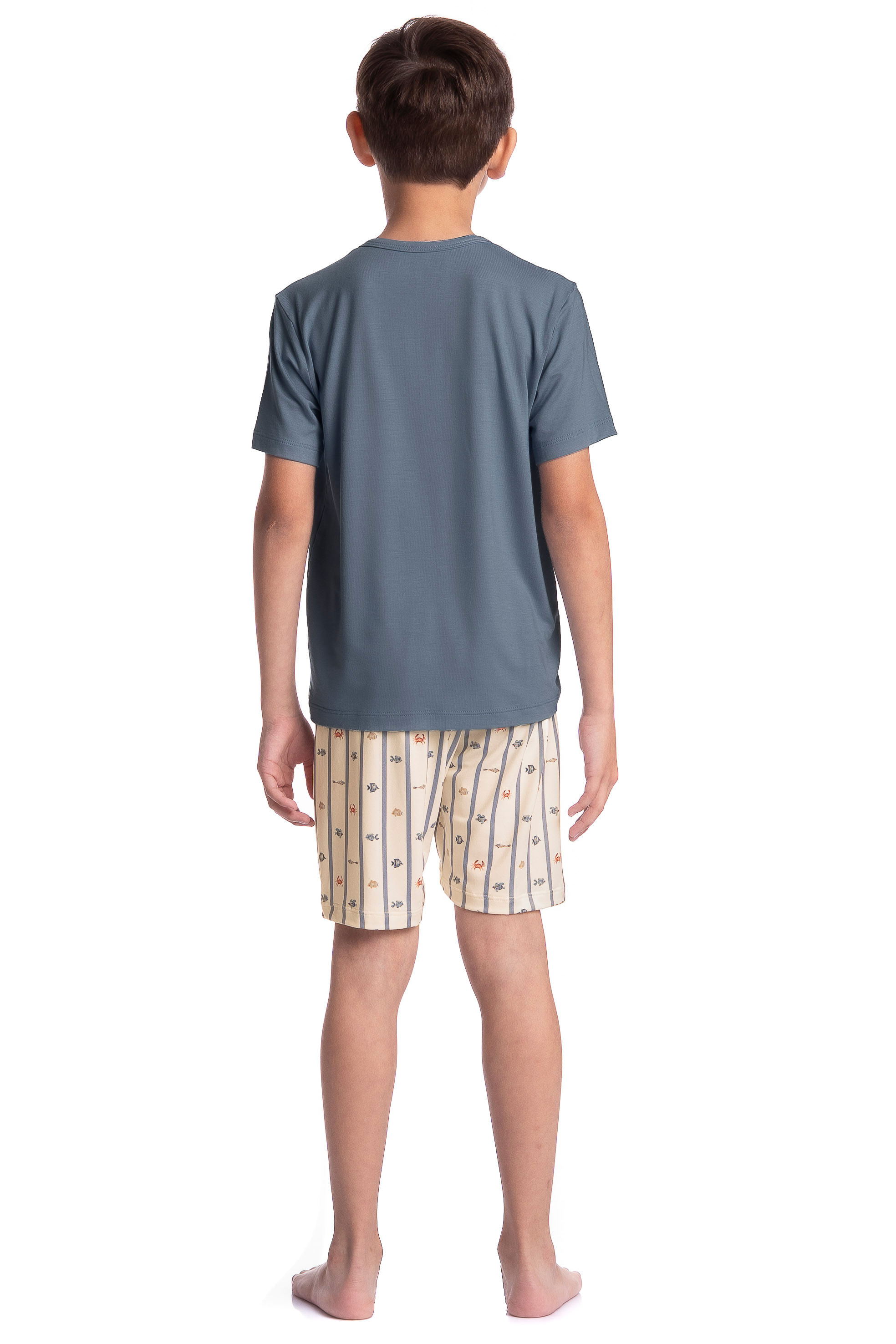Pijama Infantil Masculino Curto Ocean - Imagem 4 - Mobile