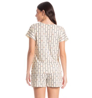 Pijama Feminino Curto Ocean - Imagem 2 - Mobile