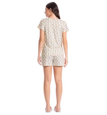 Pijama Feminino Curto Ocean - Imagem 4 - Mobile