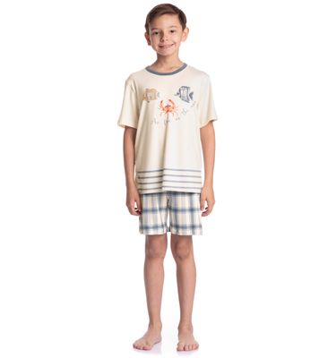 Pijama Infantil Unissex Curto Blue - Imagem 3 - Mobile