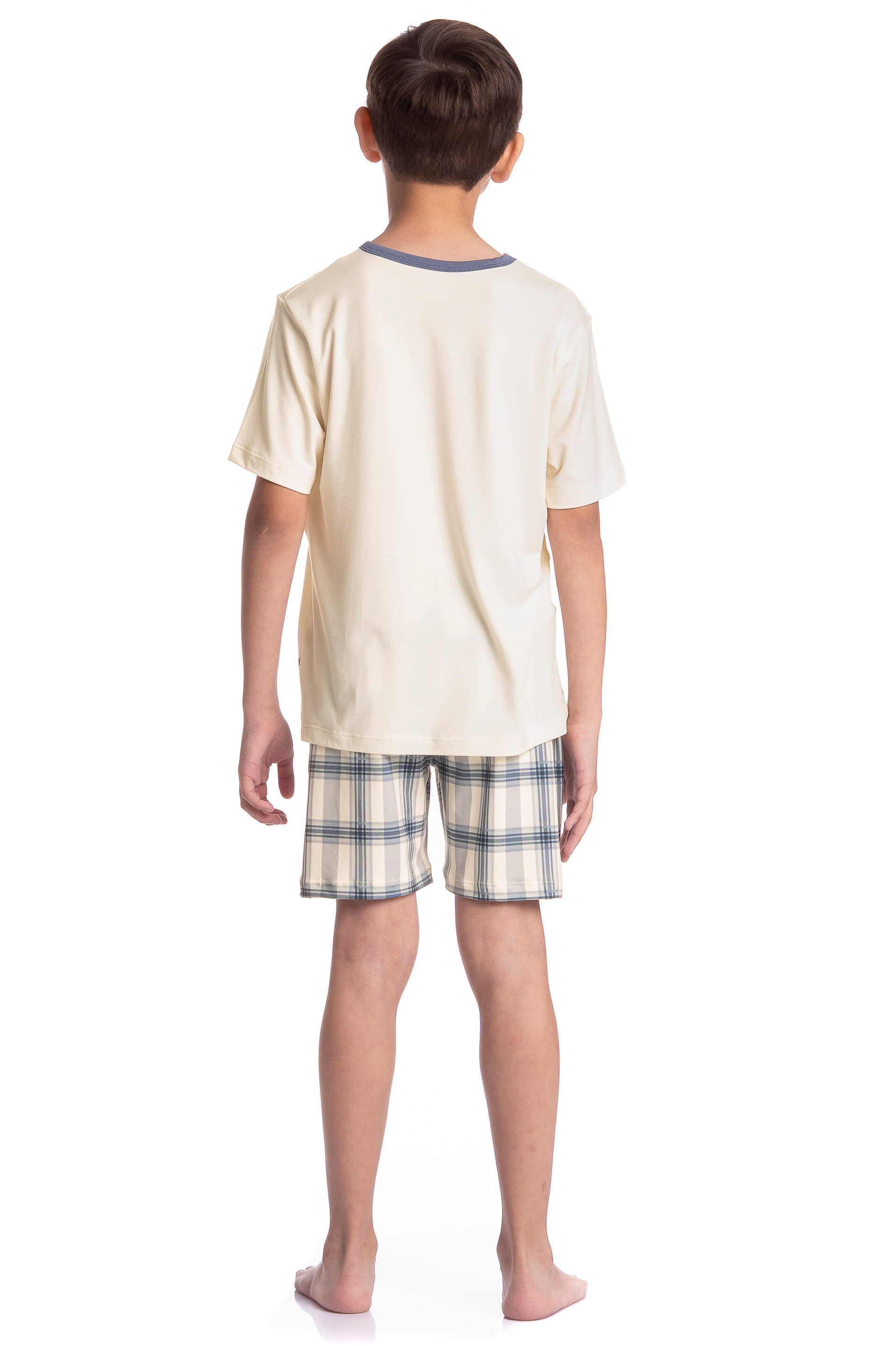 Pijama Infantil Unissex Curto Blue - Imagem 4 - Mobile