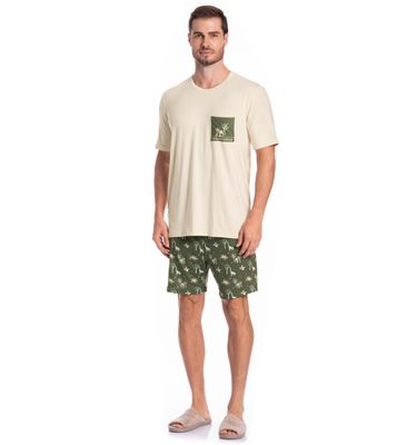 Pijama Masculino Curto Dino Tombini - Imagem 3 - Mobile