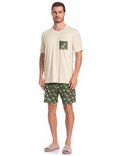 Pijama Masculino Curto Dino Tombini - Imagem 3 - Desktop