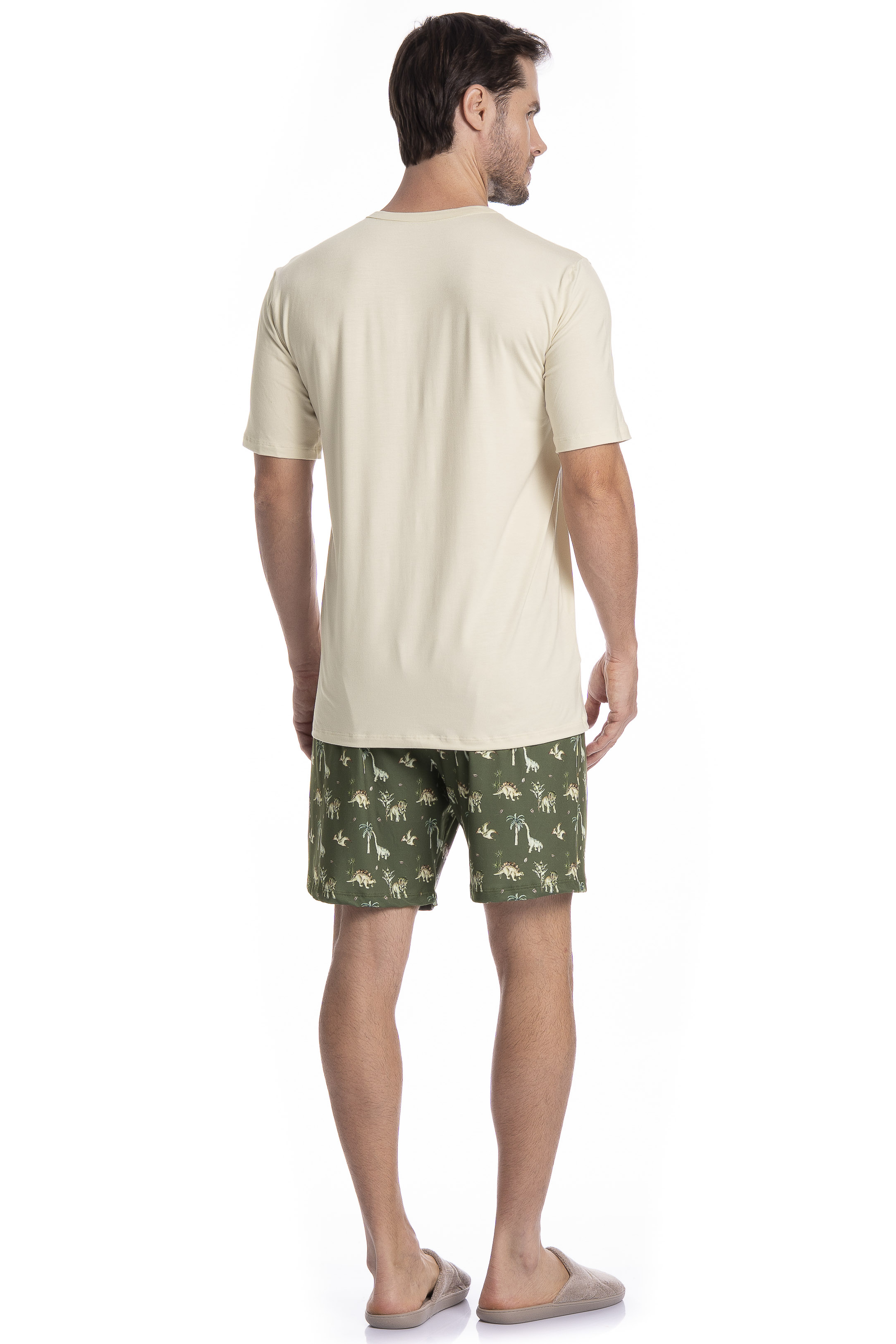 Pijama Masculino Curto Dino Tombini - Imagem 4 - Mobile