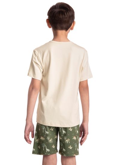 Pijama Infantil Masculino Curto Dino - Imagem 2 - Desktop