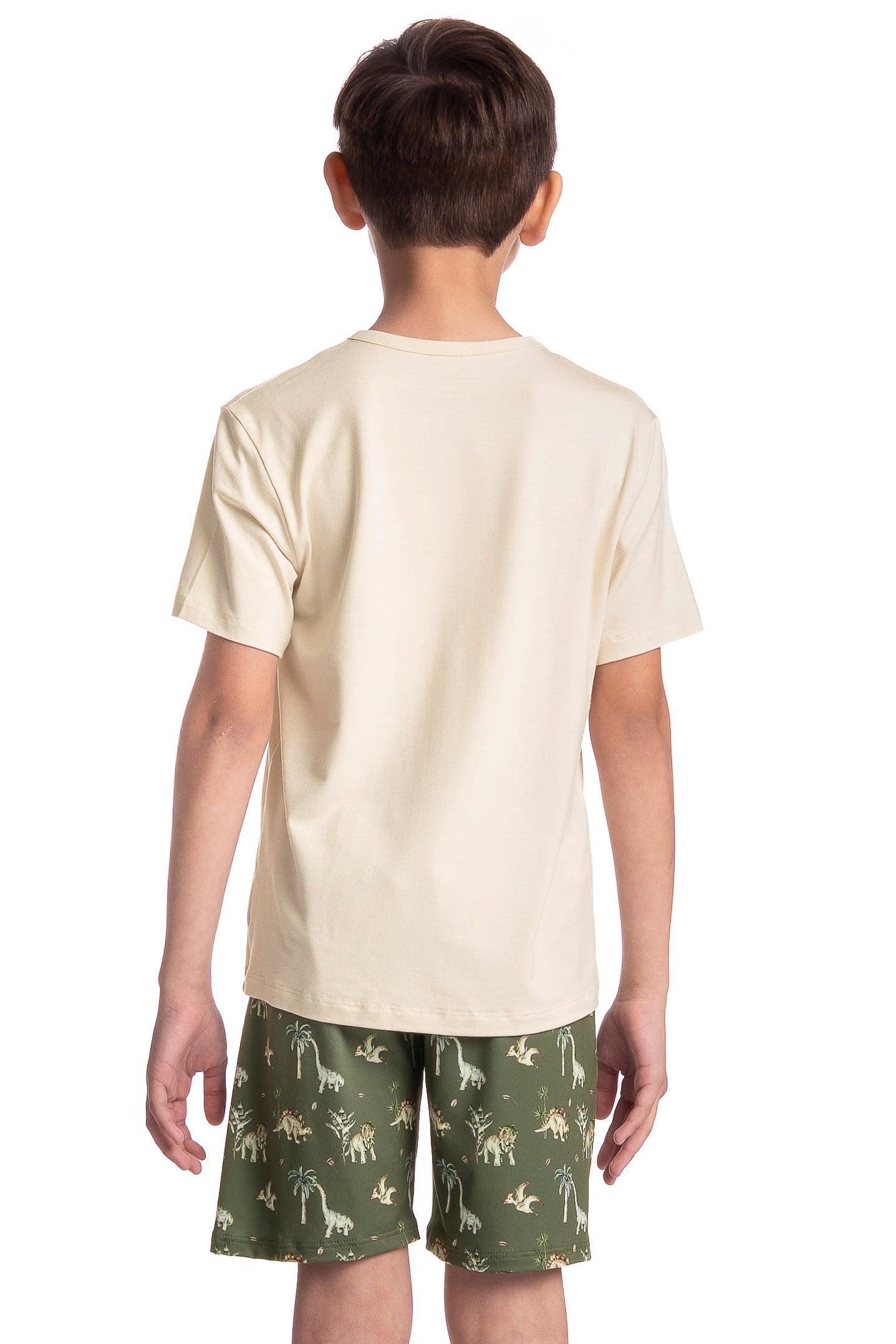 Pijama Infantil Masculino Curto Dino Verde - Imagem 2