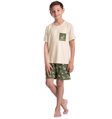 Pijama Infantil Masculino Curto Dino - Imagem 3 - Mobile