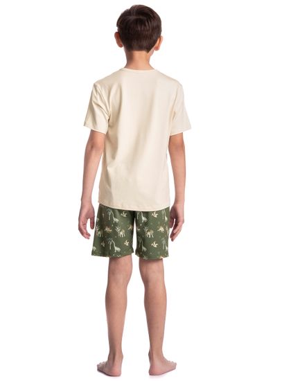 Pijama Infantil Masculino Curto Dino - Imagem 4 - Desktop