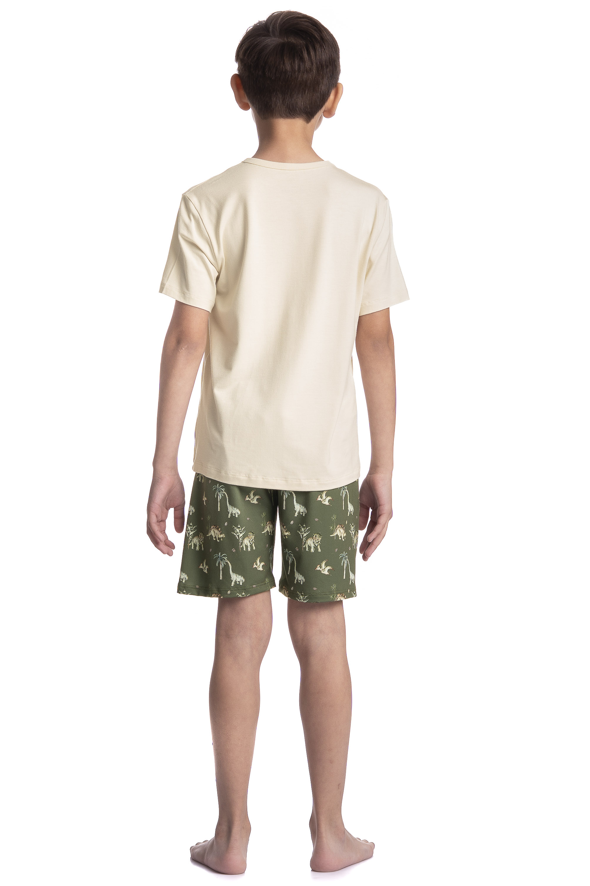 Pijama Infantil Masculino Curto Dino - Imagem 4 - Mobile