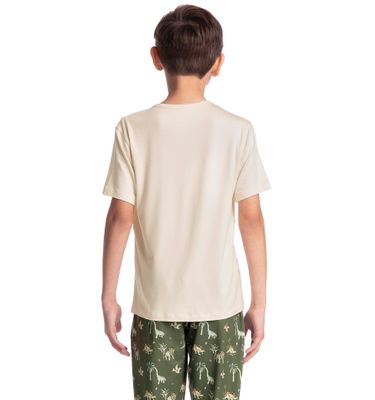 Pijama Infantil Longo Manga Curta Dino - Imagem 4 - Mobile