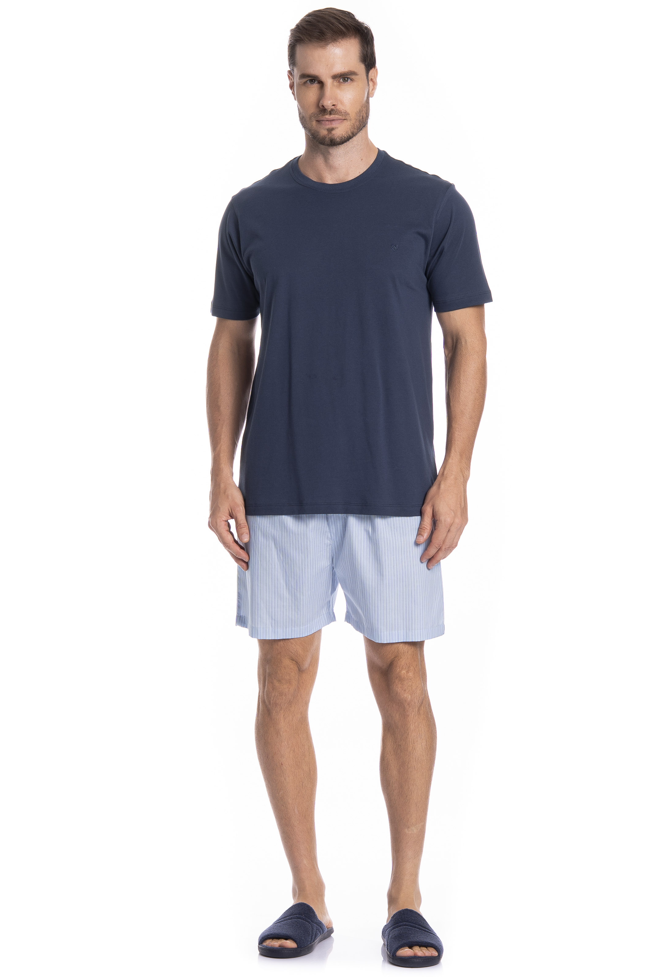 Pijama Masculino Curto Lorenzo Tombini - Imagem 3 - Mobile