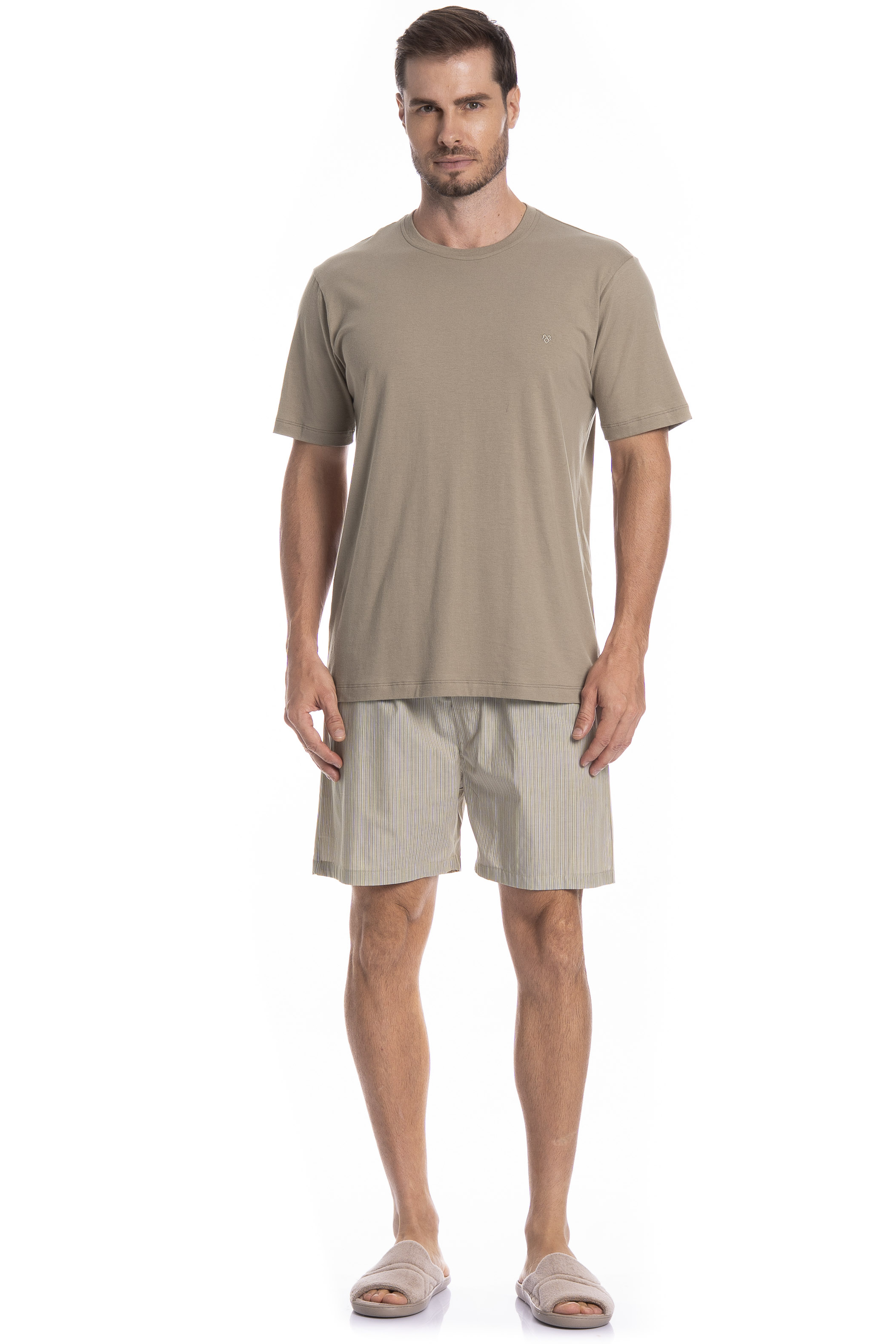 Pijama Masculino Curto Lorenzo Tombini - Imagem 3 - Mobile