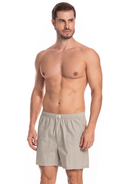 Boxer Masculina Lorenzo Tombini Bege - Imagem 1
